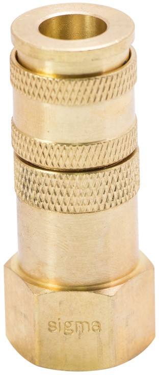 Соединение быстросъемное усиленное Sigma с фиксатором FT 1/2" (латунь) (7021661)