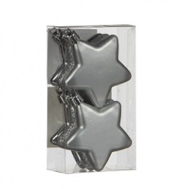 Елочные украшения Звезды House of Seasons комплект 6 шт серый (1025920)