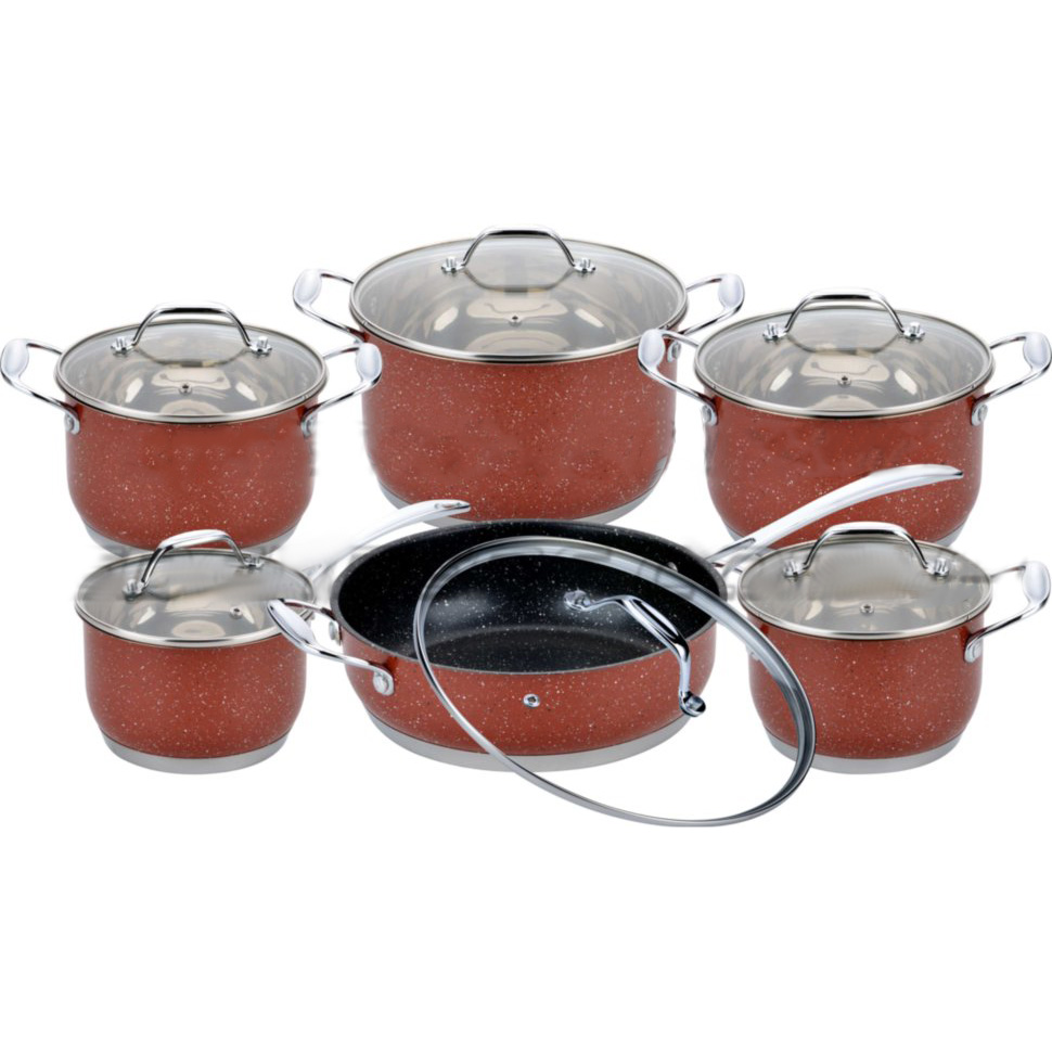 Набор посуды из нержавеющей стали Edenberg 12 предметов (EB-4045)