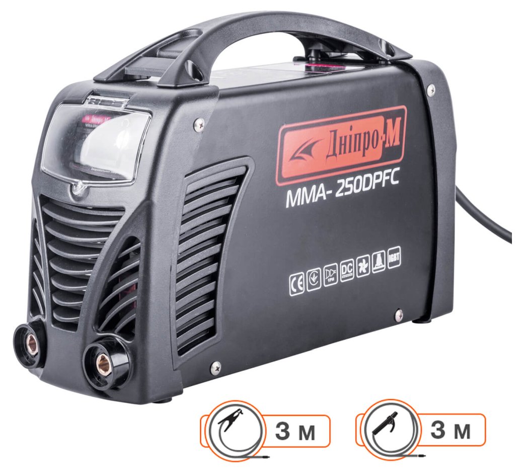 Сварочный инвертор Дніпро-М 250 DPFC 1.6-5.0 мм 20-250 А (70127050)