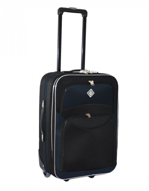 Чемодан Bonro Best (небольшой) черно-т. синий (10021907)