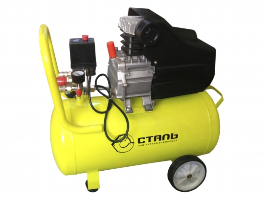 Компрессор Сталь КСТ-40 1.5кВт 40л 190л/мин 8бар 220В (48754)