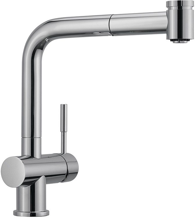 Кухонный смеситель Franke Logik Pull Out с выносным шлангом хром (115.0081.528)