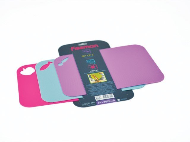 Набор из 3-х гибких досок Fissman 28х20 см пластик (AY-7825.CB)