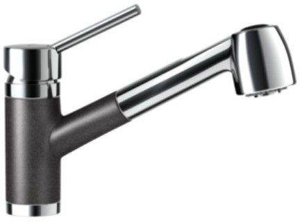 Кухонный смеситель Schock Pila Carbonium-90 черный (54112090)