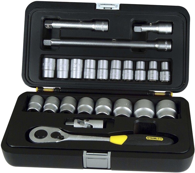 Набор головок торцевых Stanley Expert 1/2" с инструментами, 23 шт (1-94-671)