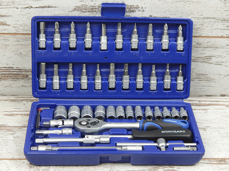 Набор инструмента Стандарт 1/4" 46 ед (ST-1446)