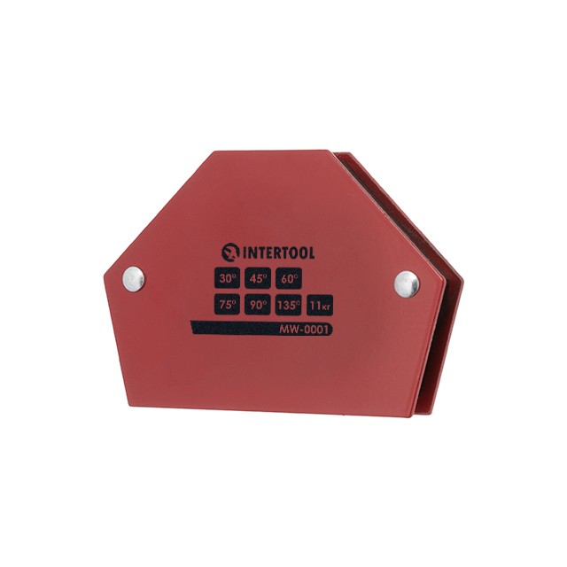 Сварочный магнит Intertool трапеция 30° 45° 60° 75° 90° 135° 11 кг 100×68×14 мм (MW-0001)