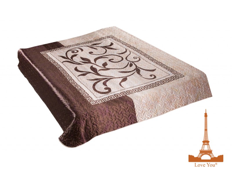 Покрывало Love you Мокко Шелк 3D 230х250 см Коричневое