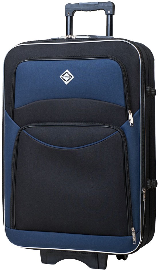 Чемодан Bonro Style (небольшой) черно-т. синий (10011907)