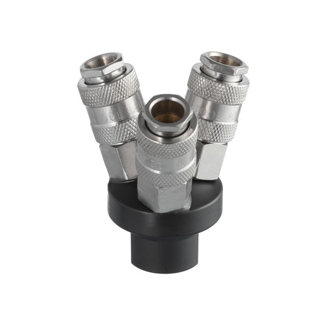 Разветвитель воздуха 1/4" на 3 выхода, W-образный, с быстросъемом 10bar Intertool (PT-1853)