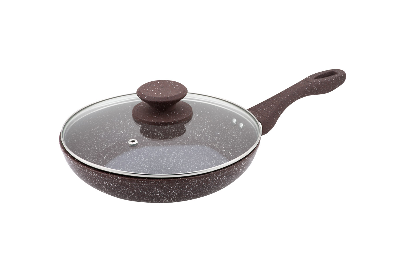 Сковорода Granchio Pietra naturale induzione с крышкой 20х5 см (88155)