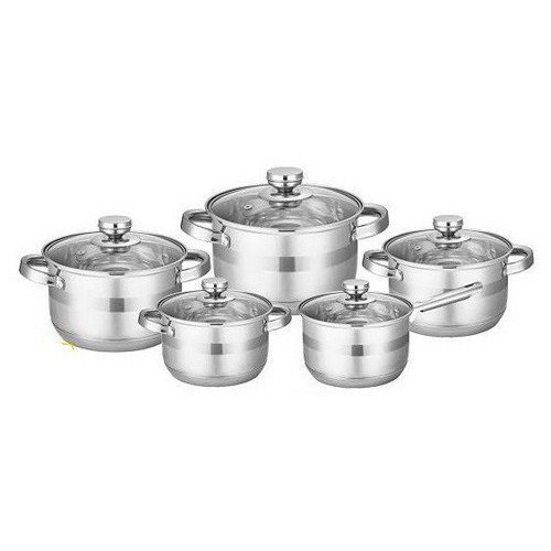 Набор посуды из нержавеющей стали Edenberg 10 предметов (EB-4074)