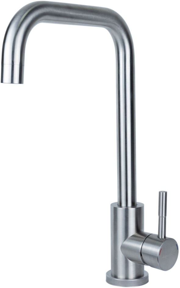 Смеситель для кухни Aquatica KT D35 Г-гусак на гайке SS (KT-4B270P)