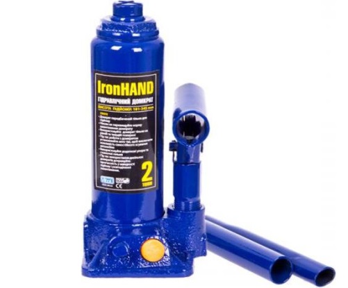 Домкрат гидравлический телескоп Vitol 2 т 181-345 мм 3.2 кг в кейсе (T90204S/N42001/N42028) 