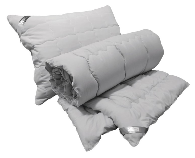 Набор Руно Grey Силикон Одеяло 140х205 см + подушка 50х70 см Серое (924.52Grey)