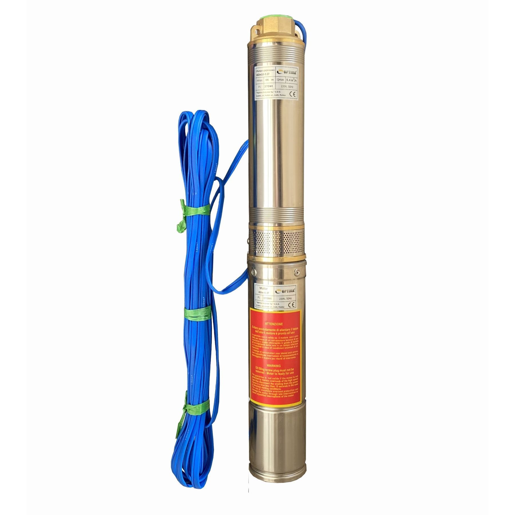 Скважинный насос Optima 4SDm3/ 6 0.37 кВт 44м + пульт