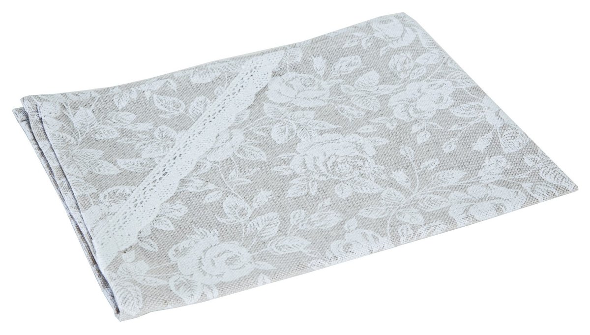 Салфетка Прованс White Rose с кружевом 35х45 см (.003736)