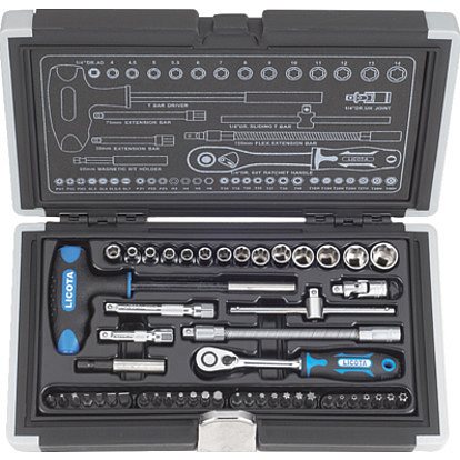 Набор торцевих головок Licota 1/4" 50предметов super lock (ALK-0002)