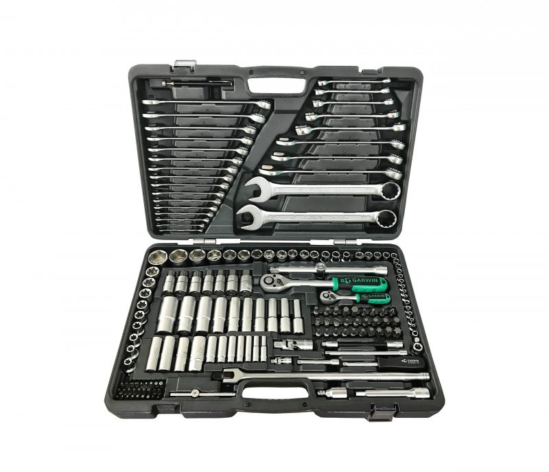 Набор ручных инструментов Garwin 1/4" и 1/2" 6 граней 169 предметов (641150)
