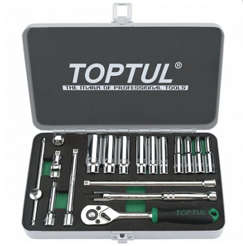 Набор инструмента Toptul 1/4" 18ед. дюйм 3/16"-9/16" удлиненные (GCAD1813)