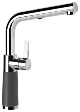 Кухонный смеситель Schock SC540 Inox-12 хром/серый (55712012)