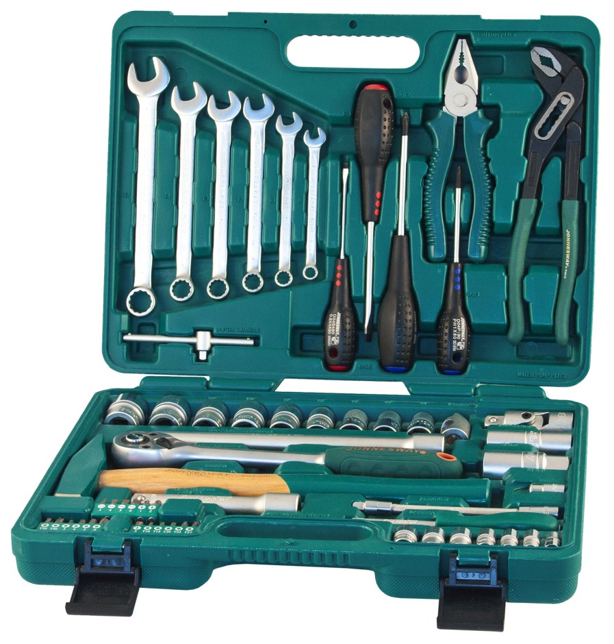 Универсальный набор Jonnesway 1/4"DR 6-13 мм и 1/2"DR 12-24 мм ключи 8-17 мм 60 шт (S04H52460S)