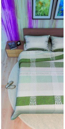 Постельное белье Leleka-Textile Ранфорс 145х210 Зеленое Полуторные