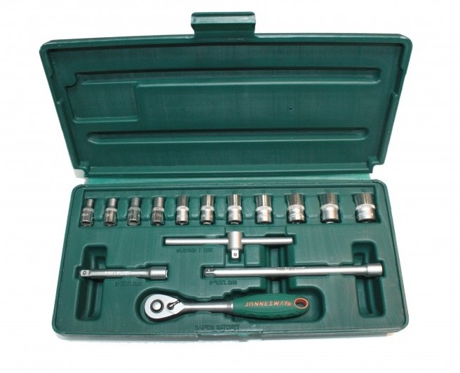 Набор торцевых головок Jonnesway 1/4"DR 4-14 15 шт (S04H2715S)