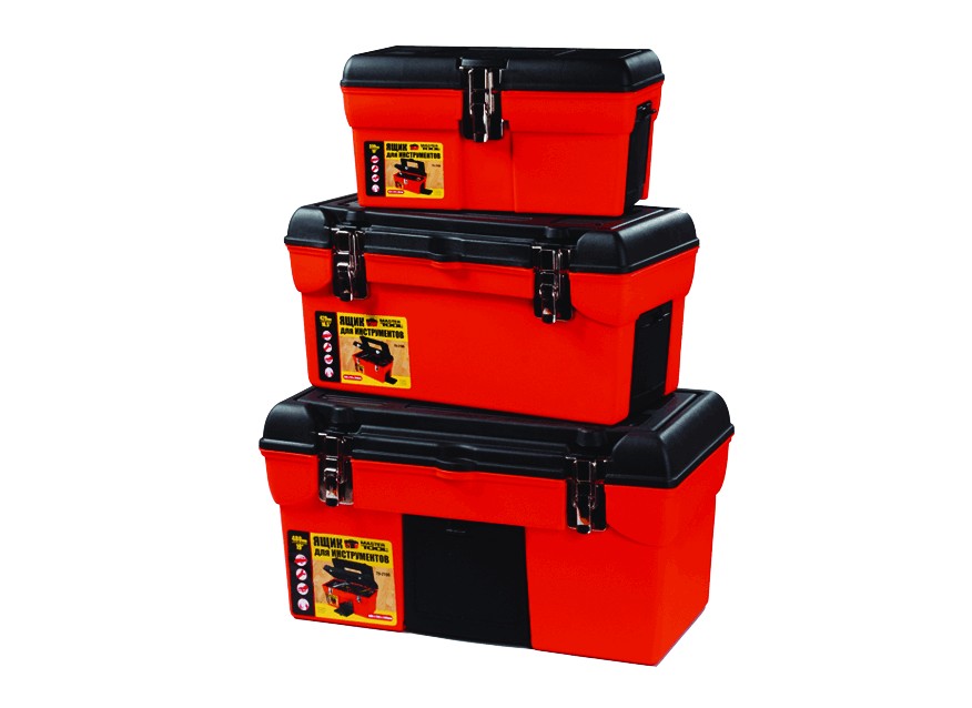 Комплект ящиков Mastertool 3шт 13", 16", 19" металлические замки (79-2002)