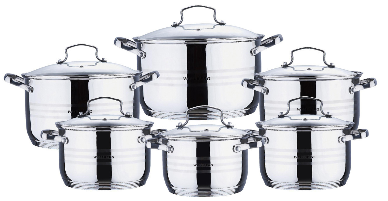 Набор кастрюль Wellberg 12 предметов (WB-02064)