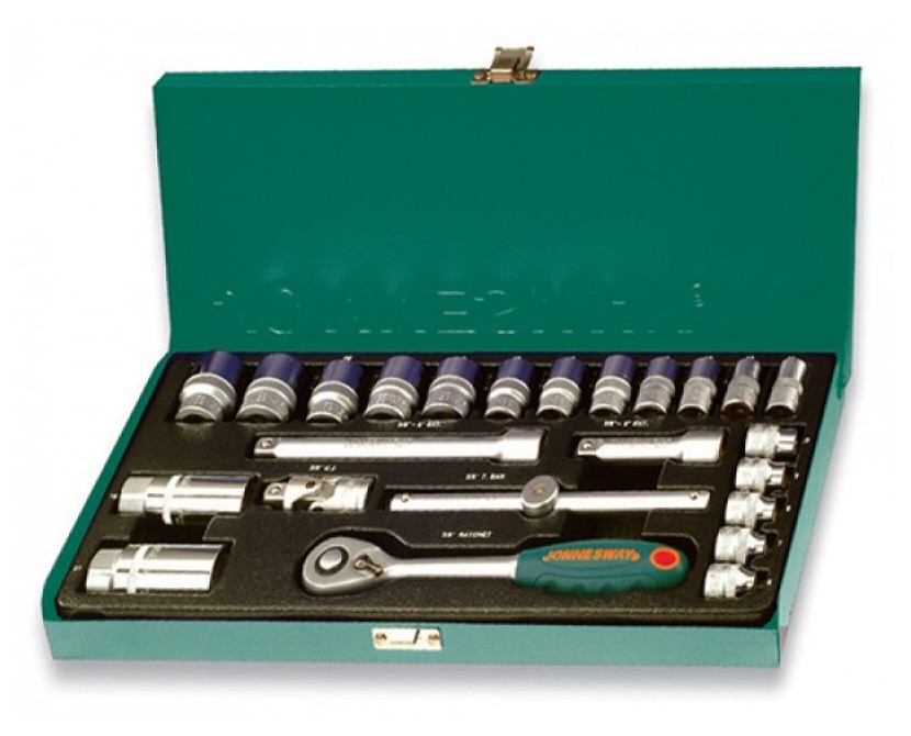 Набор торцевых головок Jonnesway 3/8"DR 6-22 мм 25 шт (S04H3125S)