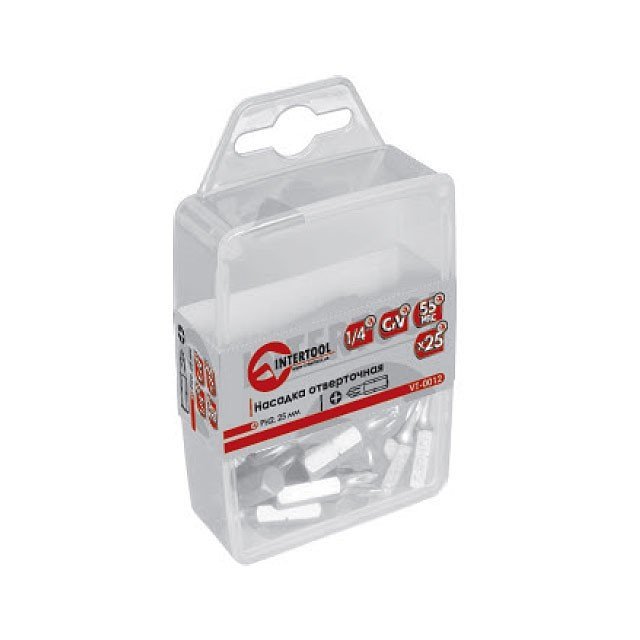 Комплект бит Intertool PH2 1/4"*25мм 25шт (VT-0012)