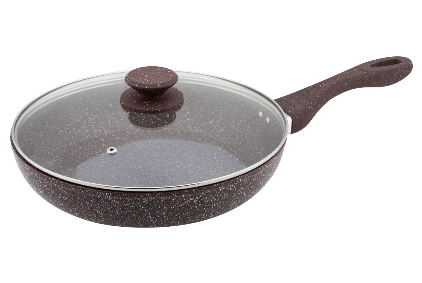 Сковорода Granchio Pietra naturale induzione с крышкой 28х6 см (88158)