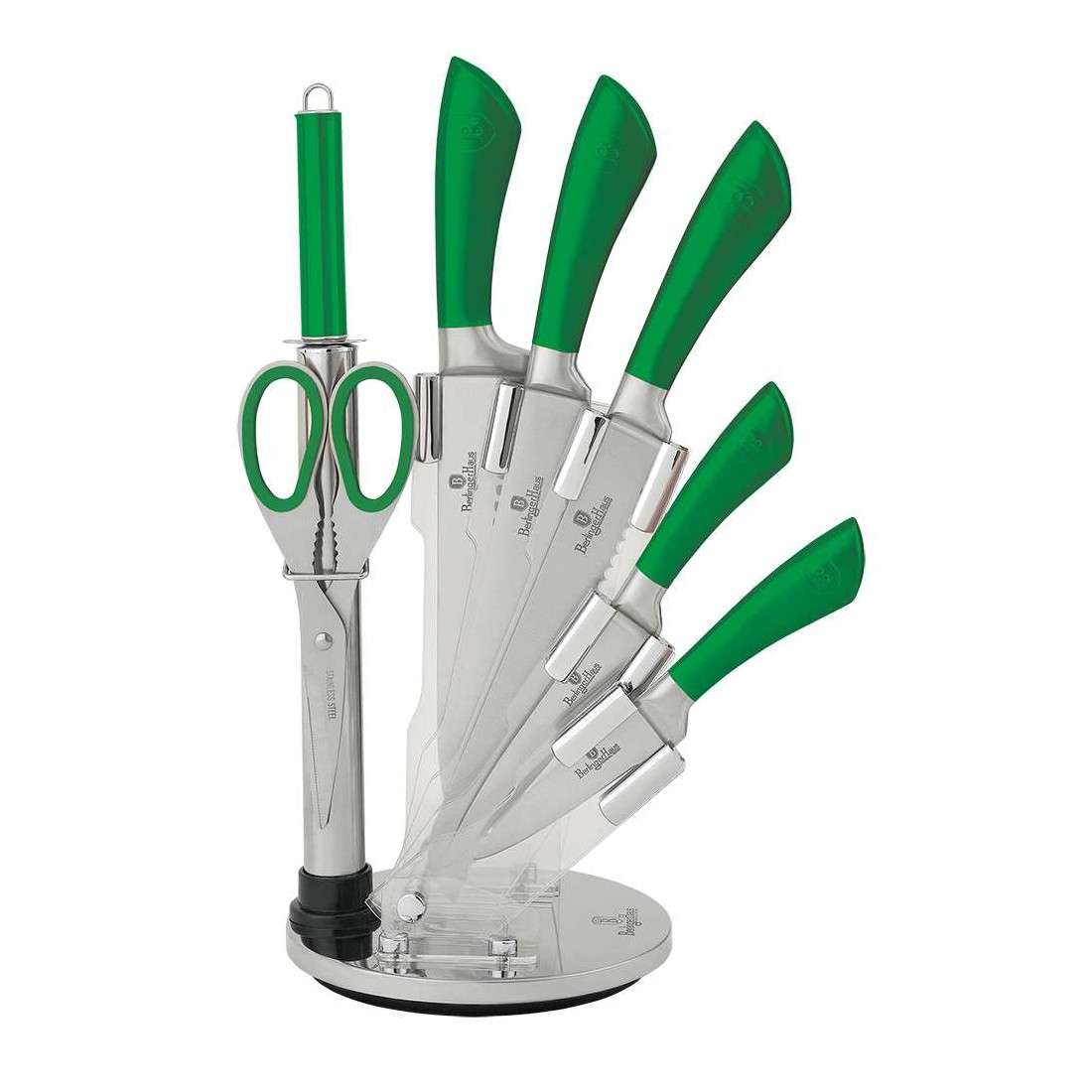 Набор ножей Berlinger Haus Green Stainless steel Infinity Line 8 предметов  (BH-2268)