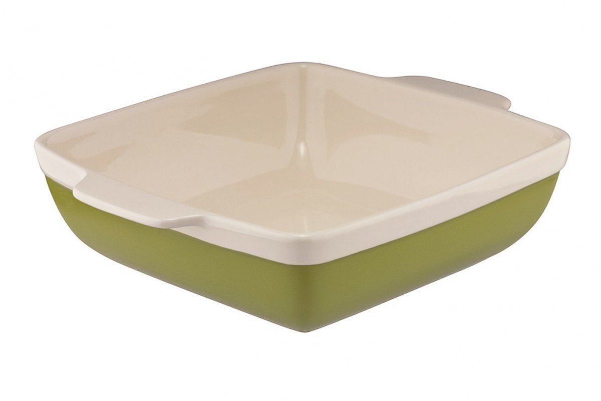 Форма для запекания Granchio Natura Oliva Green Ceramica collection квадратная 25 х 25 см (88513)