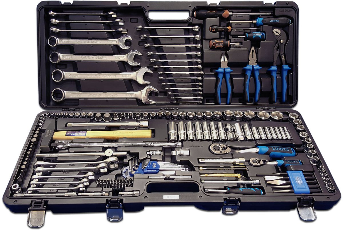 Набор инструмента Licota 1/4" и 1/2" 6 гр. 167 предметов (ALK-8023F)
