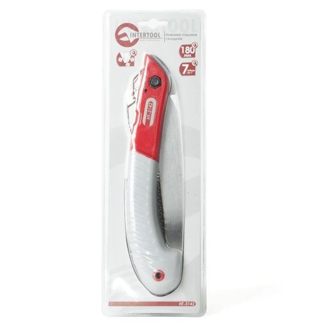 Ножовка садовая Intertool складная 180мм, 7зуб*1", тройная заточка (HT-3142)