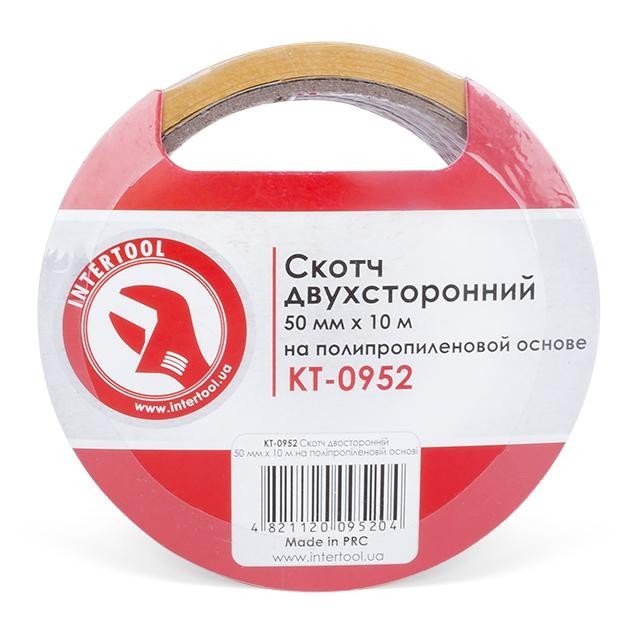 Скотч двухсторонний Intertool 50мм*10 м на полипропиленовой основе (KT-0952)