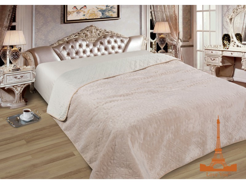 Покрывало двухстороннее Love you Элит-Мех 06 200х220 см Белое