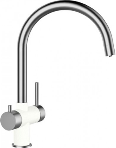 Кухонный смеситель Schock Ares Alpina-07 хром/белый (56100007)