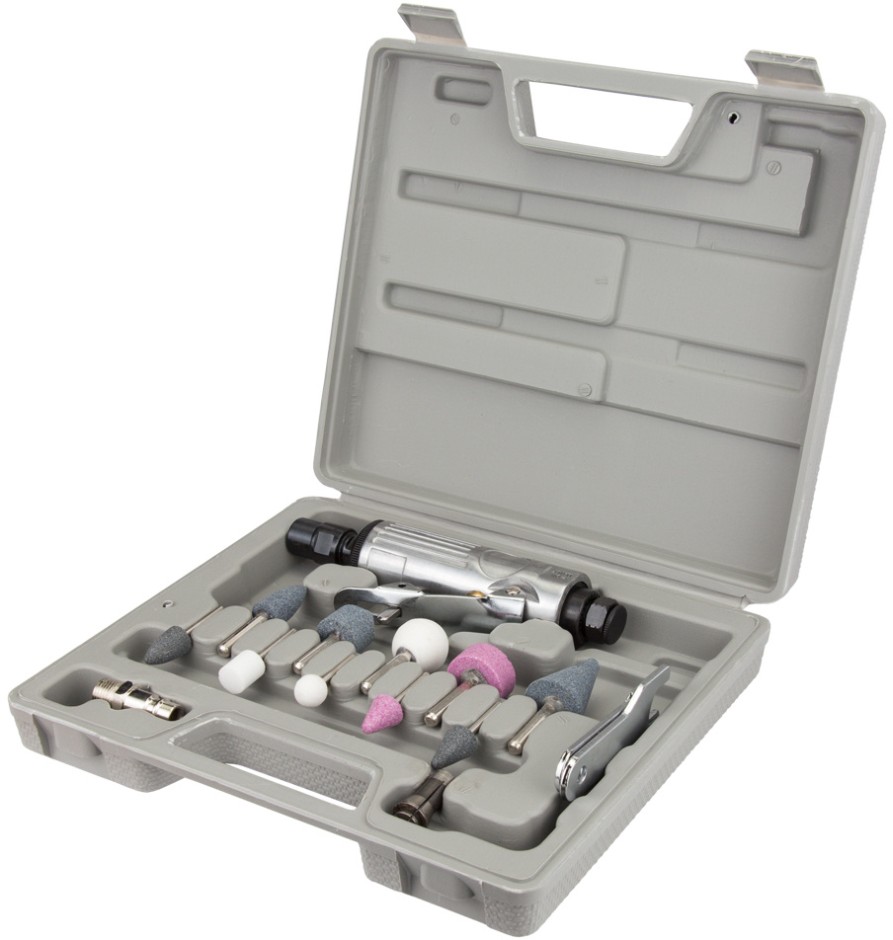 Шлифмашинка прямая пневматическая Sigma с аксессуарами в кейсе 25000 об/мин (6732851)