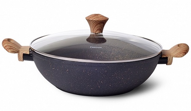 Сковорода-вок Fissman BLACK COSMIC 30 х 9 см (4349)