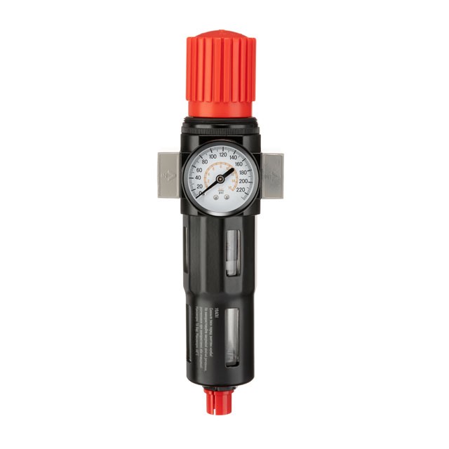 Фильтр для очистки воздуха с редуктором Intertool 1/2", 5мкм, 2500 л/мин, металл (PT-1418)
