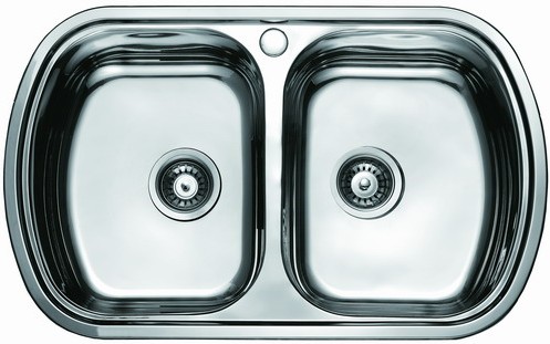 Мойка для кухни Haiba 80x49 Double Polish глянцевая (HB0573)
