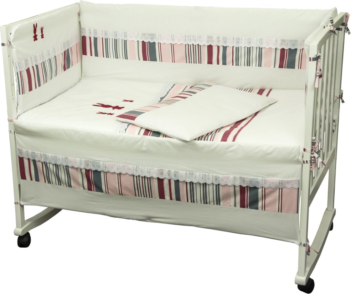 Комплект постельного белья Руно Зайчики 60х120 см 4шт Детский Белый (977АЗУ)