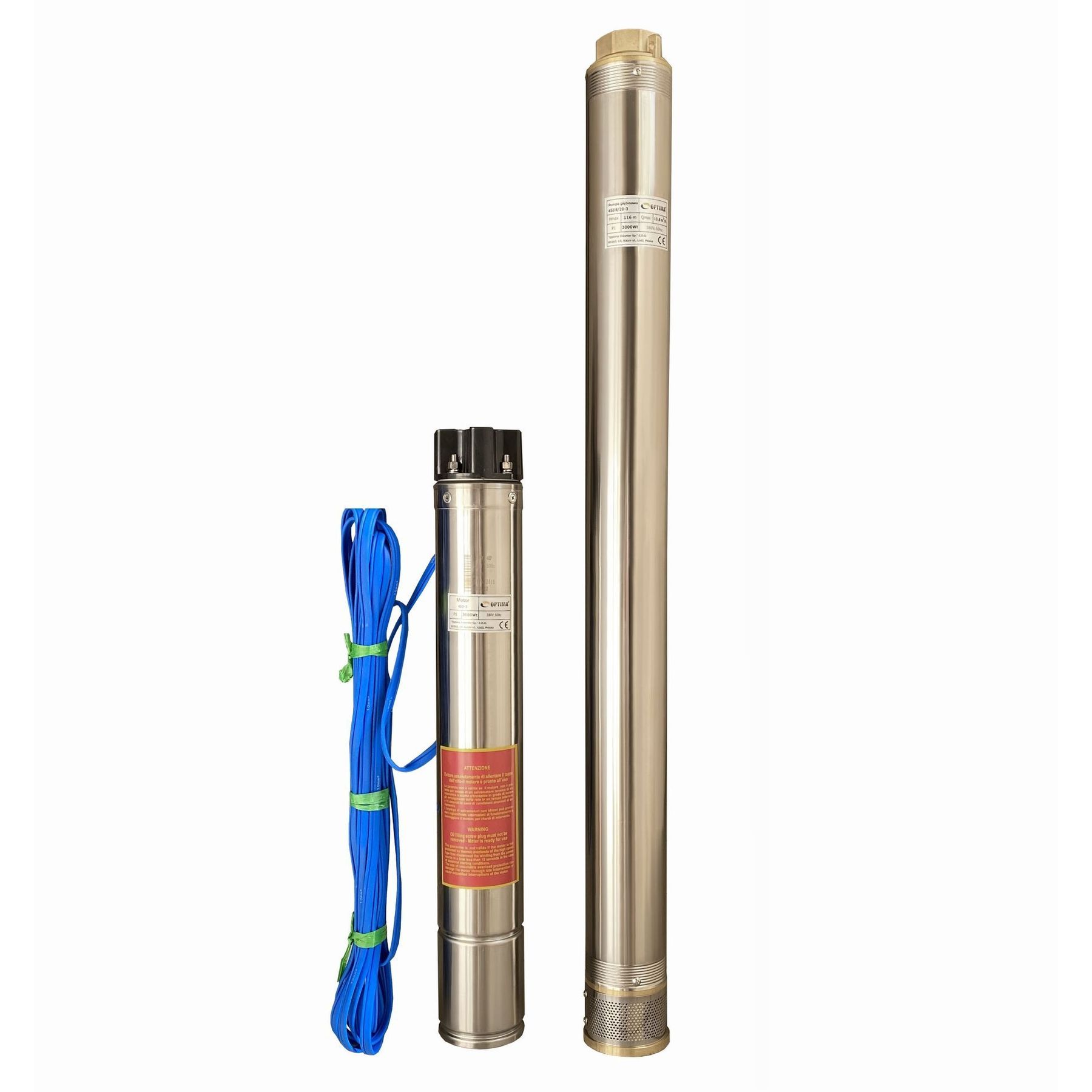 Глубинный насос Optima 4SD 8/20 3.0 кВт 116 м 3-х фазный