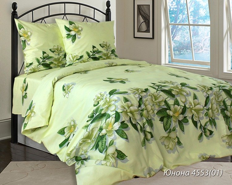 Комплект постельного белья Руно Юнона 200х220 см 4шт Двуспальный Салатовый (655.114БК_4553 Юнона)