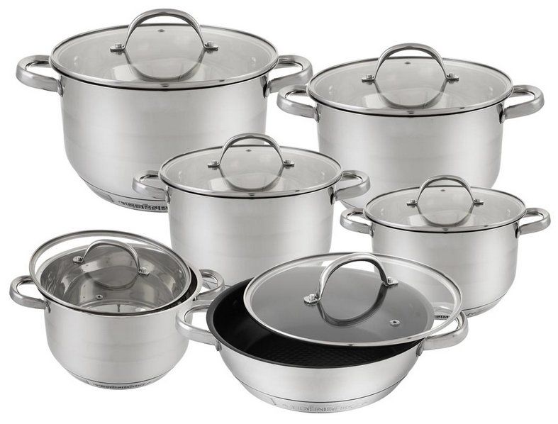 Набор посуды из нержавеющей стали Edenberg 12 предметов (EB-2120)