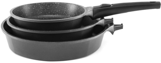 Набор глубоких сковородок 3 предмета со съемной ручкой (1480 GIPFEL)